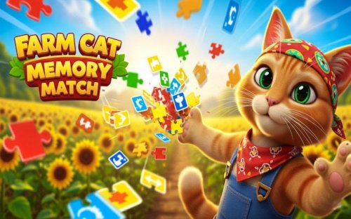Farm Cat: Memory Match Challenge