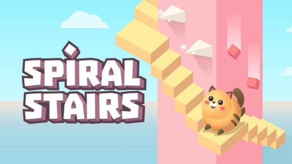 Spiral Stairs: Cat Climb Arcade Game